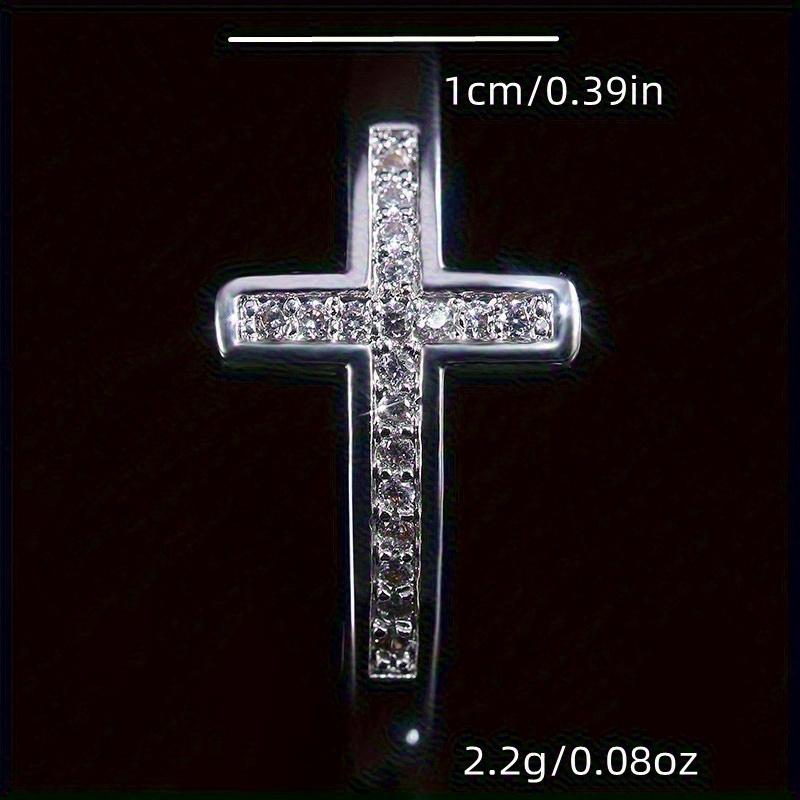 New Fashionable Personalized Micro inlaid Zircon Cross Women's Ring