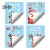 Waterproof PVC Decorations for Home Christmas Window Stickers, Static Decals with Santa Claus Reindeer Snowman Glass Doors Patterns, Festive