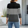 Damen Mode Lässig Revers Kurz 3/4 Ärmel Print Hemd Damen Oberteile