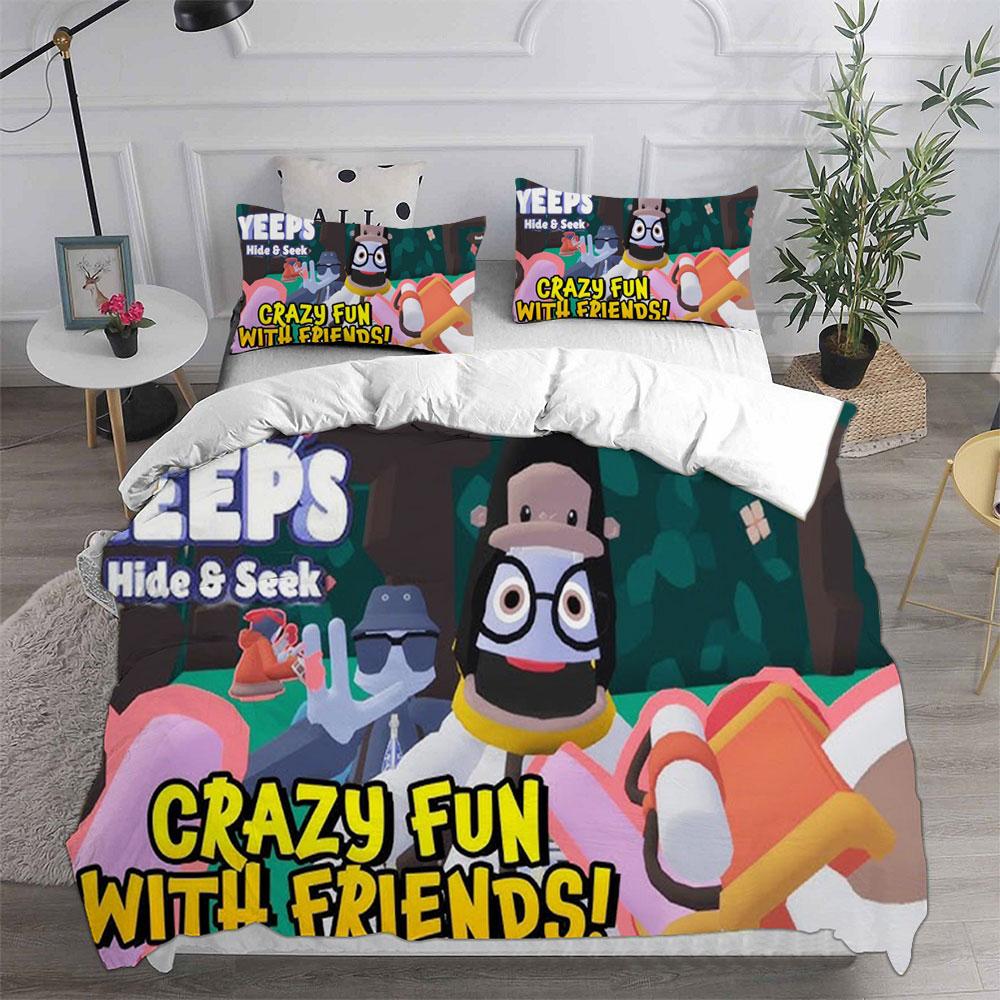 Game Yeeps: Hide and Seek Bedding Sets Bed Cover Comforter Duvet Cover Pillow Case 2-3 Pieces Sets Kids Adult Bedroom Decoration