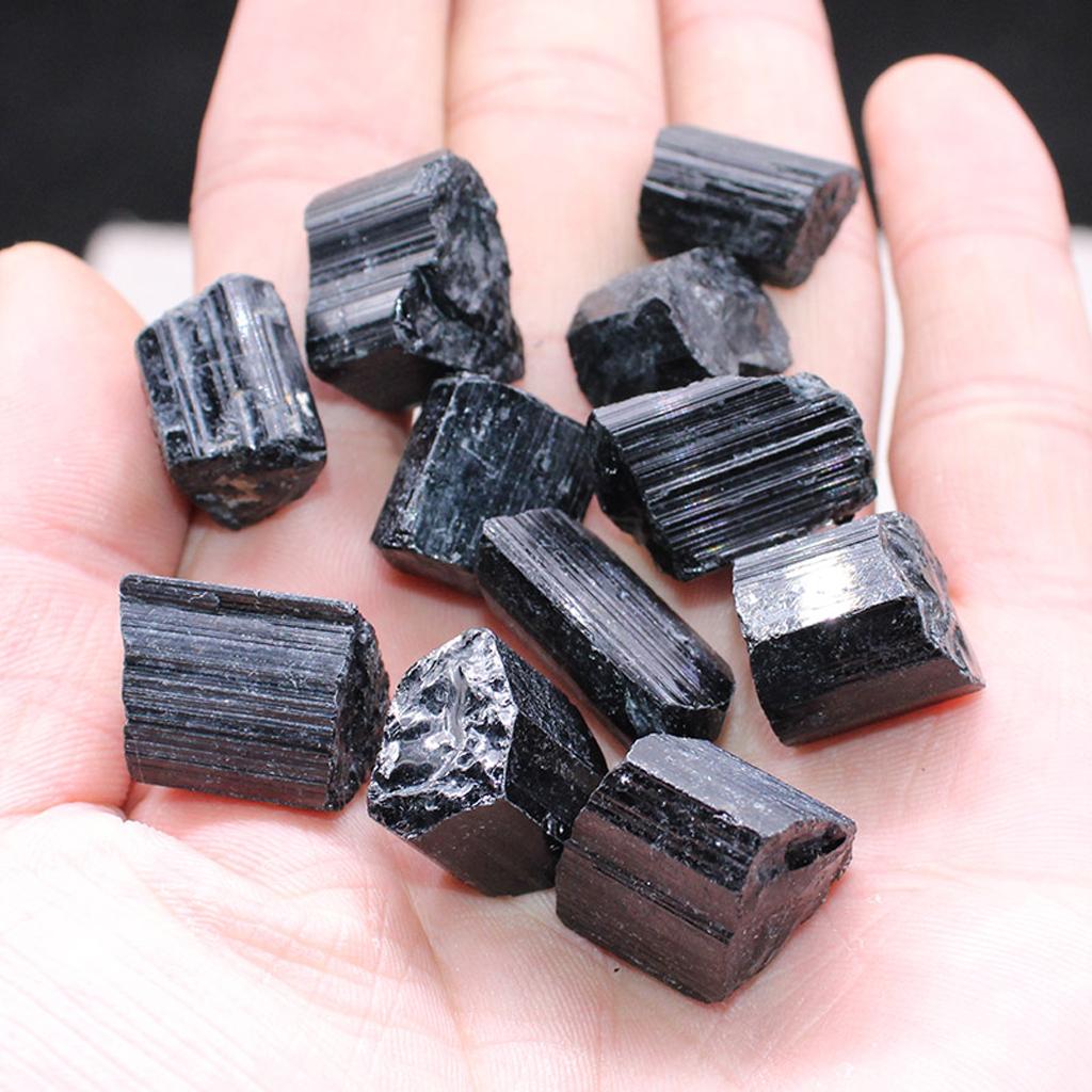 Positive Energy Healing for Raw Gemstone Necklace Black Stone Pendant Necklace G