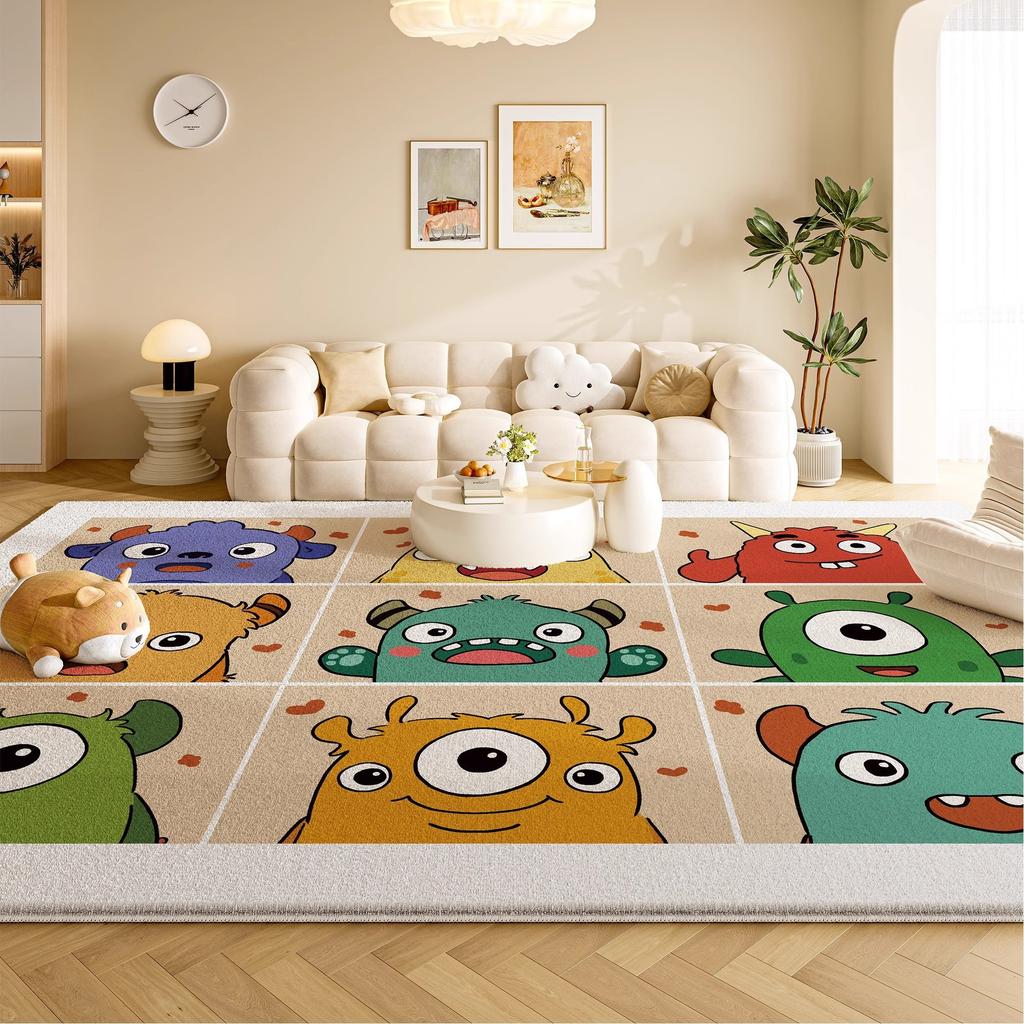 Children's play area, reading area living room polyester digital printed carpet mat bedroom soft shock-absorbing bedside blanket