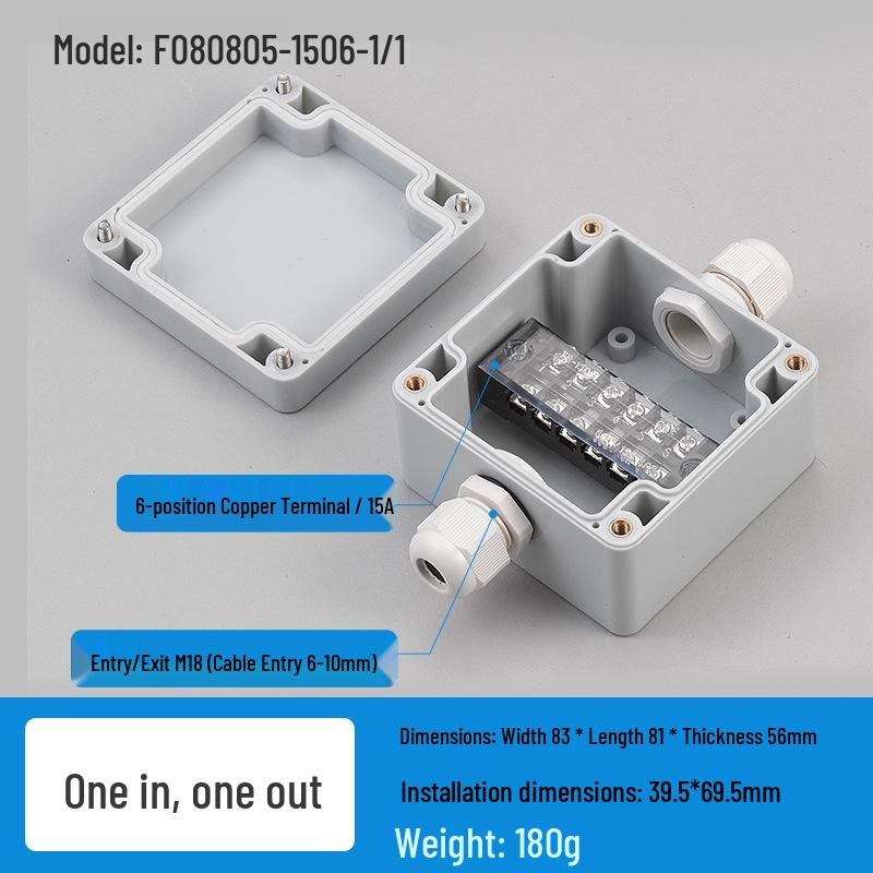 Waterproof Outdoor Junction Box with Cable Terminals