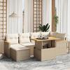 VidaXL Garden Lounge Set with Cushions 7 Pcs, Patio Sofas, Patio Furniture Set, Outdoor Furniture, Beige 3273179