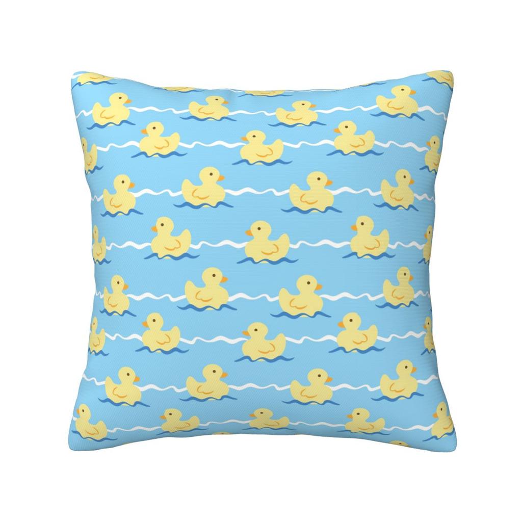 Cute Duck Swimming Seamless Pattern Square Pillowcase Cushion Cover Pillow Case Throw Pillow Cover for Home Bedroom Car