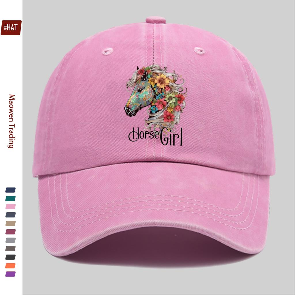 pc pcs Horse Floral Print Trucker Hat Suitable for Dating Outdoor Sports Beach Vacations Fishing Cycling Parties Adju