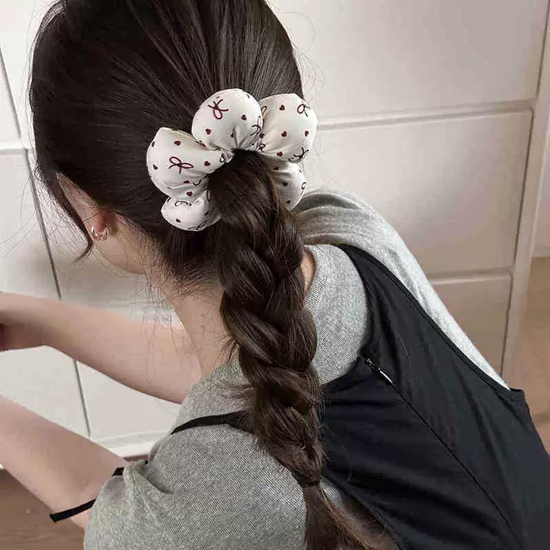 Koreanische Blume Haarseil für Frauen Süße Mädchen Kopfschmuck Haarband Elastisches Pferdeschwanz Scrunchie Haaraccessoires