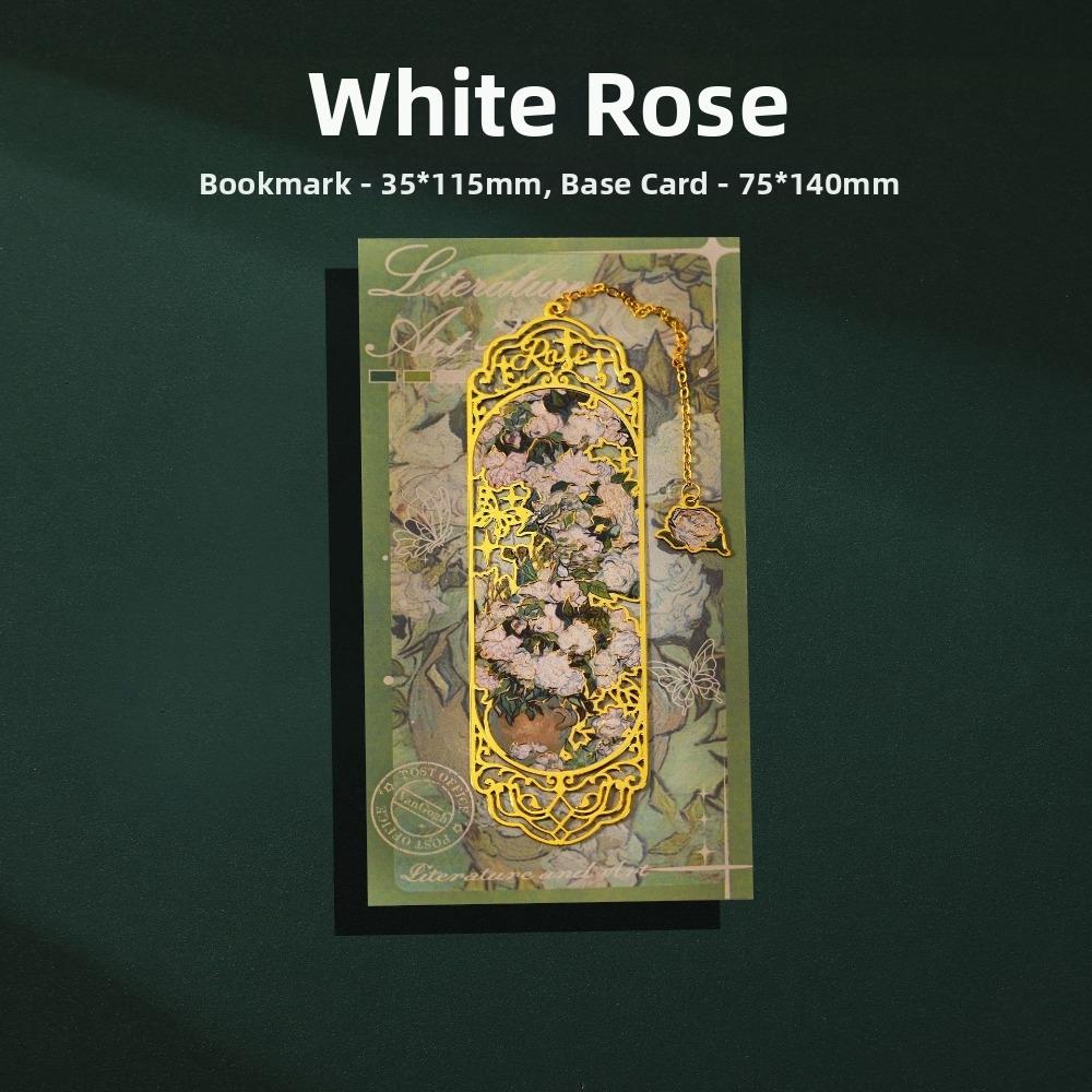 Metal Material Metal Bookmarks Classical Style Van Gogh Oil Painting Bookmarks  for Student Gift