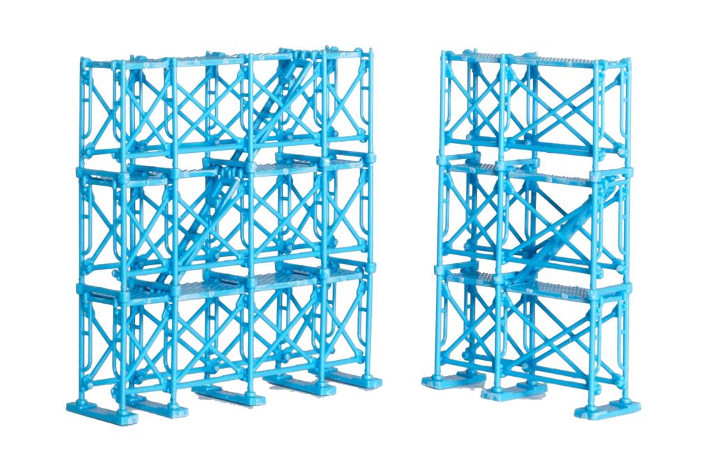 PM Office A PLUM Pop Otherworld Series Scaffolding Blue Plastic Kit PP211 1/64-1/100