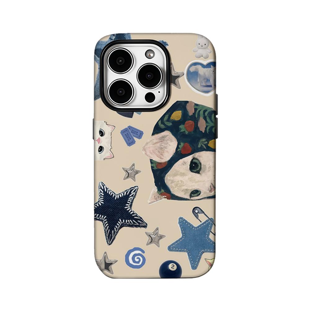 

It Cream Kitten Phone Case for IPhone 16 15 14 13 12 11 X XS XR XSMAX 7 8 Pro Max Plus Double-layer Back Cover IPHONEXSMAX