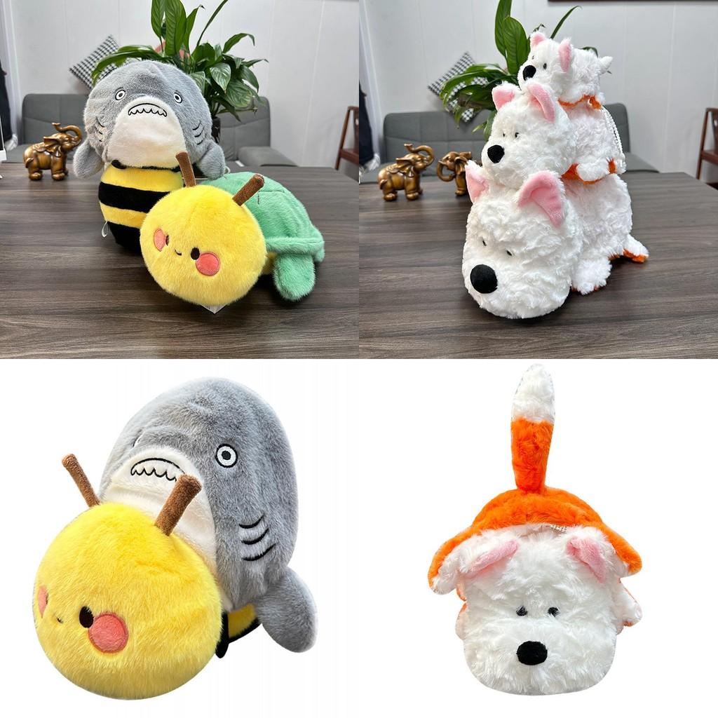 Adorable Plush Toy Fox And Shark Bee Turtle Honey Doll Cozy Gift For Girls