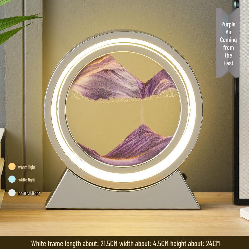 3D Quicksand Night Lamp: Creative Glass Table Light & Ornament Gift