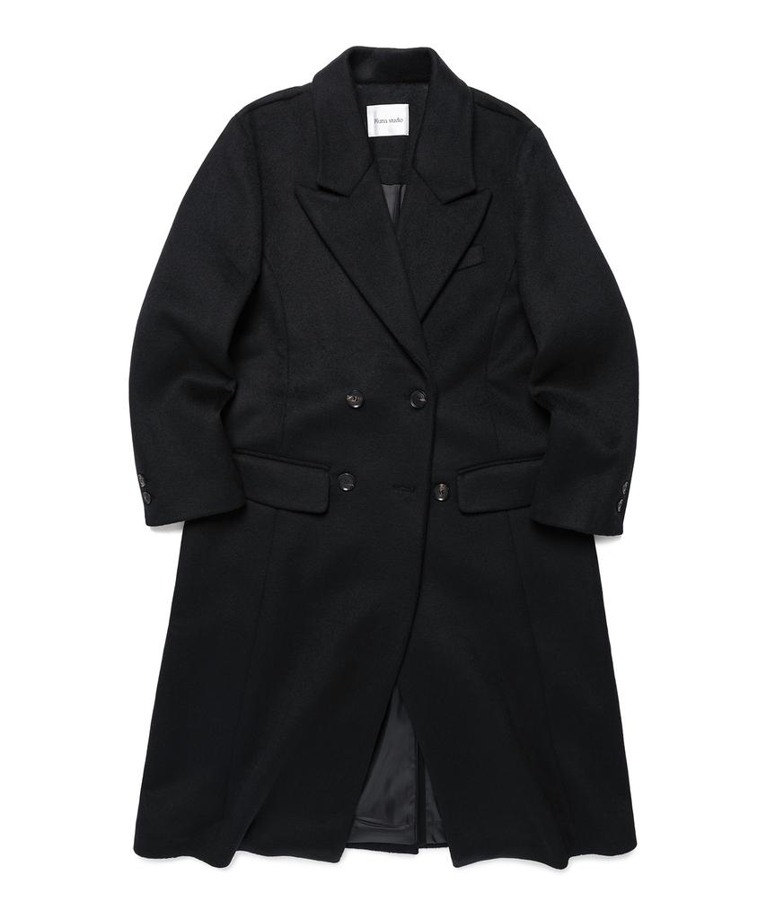 PLUNASTUDIO Wool Classic Double Coat_Black