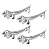 4PCS Cutlery Rest Silver Chopstick Stand Electroplated Polished Zinc Alloy Animal Shape Versatile Holder Rack for Fork Spoon