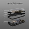 Moon Black Wolf Pattern Tempered Glass Phone Case Suitable for iPhone 17 16 15 14 13 12 11 Pro/Max/Plus Anti Shock Back Cover