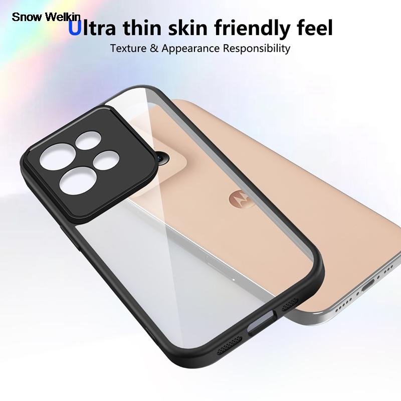 Průhledný silikonový kryt pro Motorola Edge 60 Neo edge60 Neo PC záda TPU nárazník Nárazuvzdorný Průhledný kryt na telefon