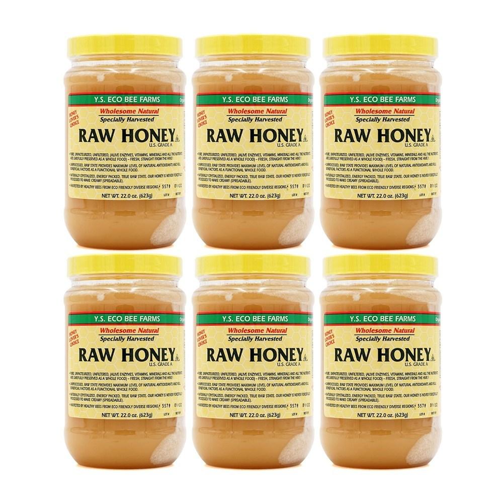 Farms Honey YS Eco Bee Raw YS Eco Bee Farm Raw Honey 623g 6 Packs