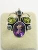 Amethyst Bee Ring: Sterling Silver Multi Gemstone Ring