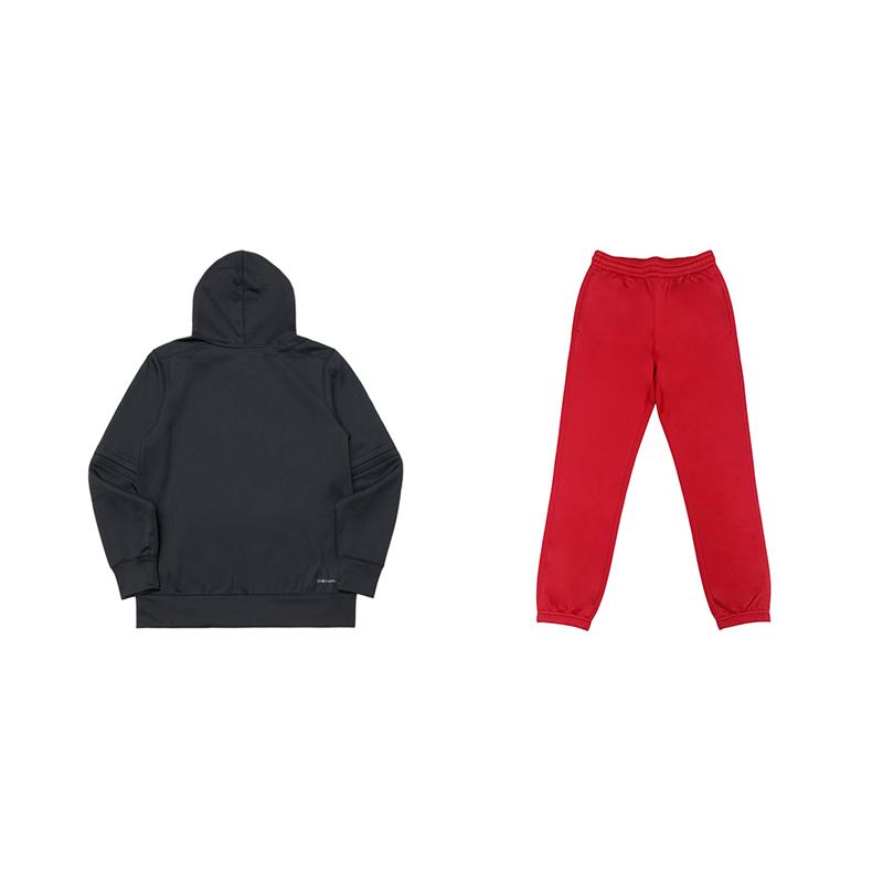 Nike Sportswear Collaboration Series MLB New York Yankees Black Fleece Hoodie + NBA Chicago Bulls Red Jogger Pants 3Z3B7SBGY-NYY+3Z2B7FELM-BUL