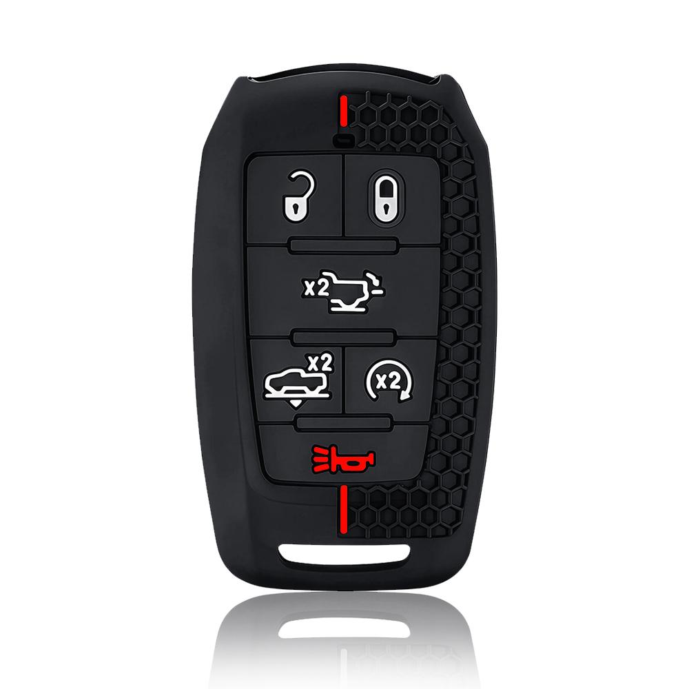 

6 Buttons Remote Key Case Silicone Key Holder Cover For Dodge Ram1500 Ram2500 Trx Ram 1500 Keychain Shell Fob