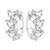 Elegant Heart Zircon Infinity Hoop Earrings Fashionable Advanced Temperament Jewelry For Women
