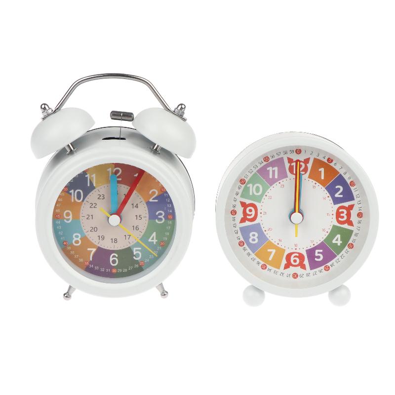 Kids Learning Alarm Clock Cute Colorful Silent Wake Up Clock for Children Bedroom Home Portable Travel Use