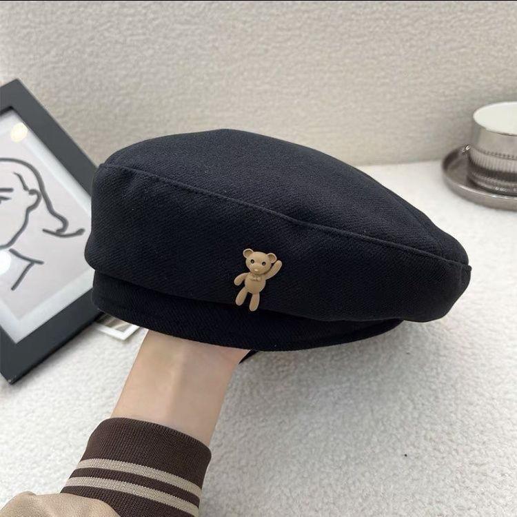 

Childrens Winter Beret Hat With Breathable Fabric For Toddler Girls And Boys чёрный