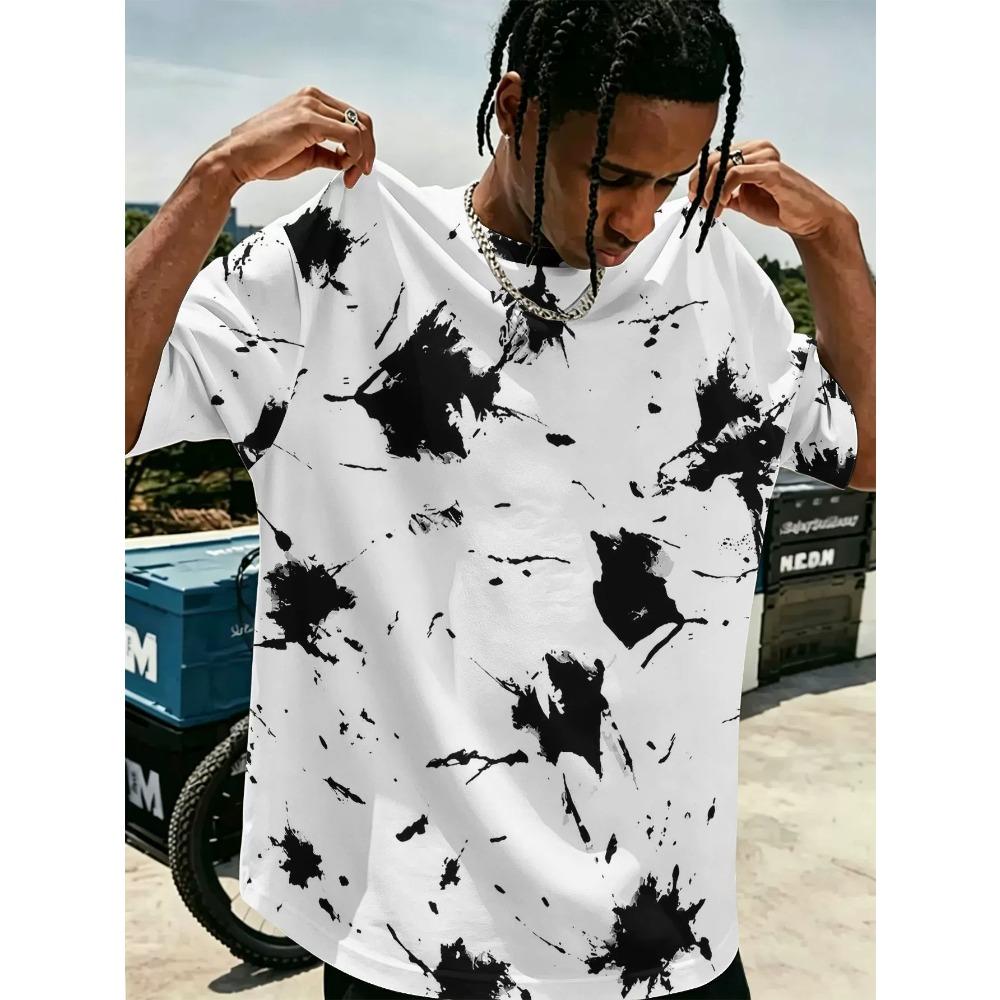 3D Digital Printing T-Shirt Teen Men's Short Sleeve Top Versatile Breathable