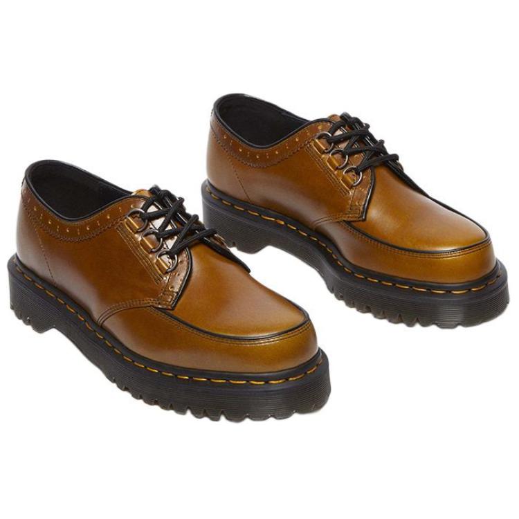 Dr. Martens Leather Lightweight Round Toe Commuter Versatile Simple Personality Trendy Low Top Casual Shoes Unisex Casual Shoes Brown 31829776