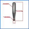 Double-Ended Threaded Stainless Steel Drill Handle Lever