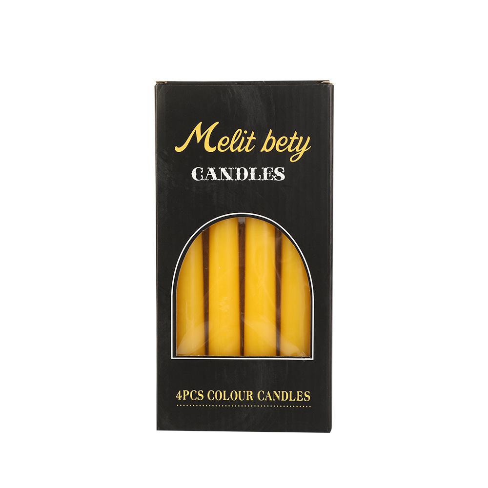 Handmade Yellow Beeswax Cone Pole Long Pole Candle Home Non-romantic Wedding Candlestick Pole Wax