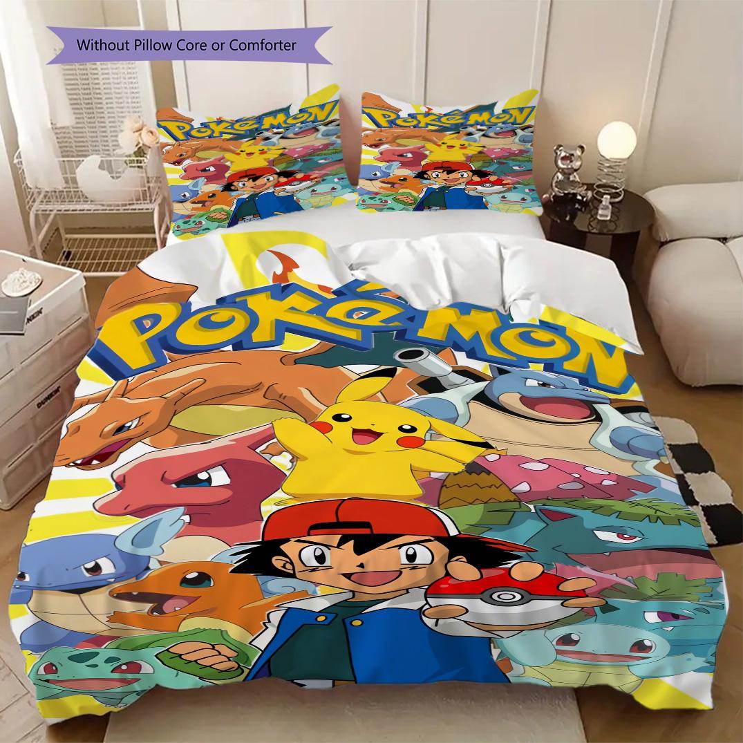 

Pokemon Anime Print Soft Comfortable Duvet Cover, Children s Bedding Set Gift, Extra Large Size, Various Sizes Available LXR113 135x200cm