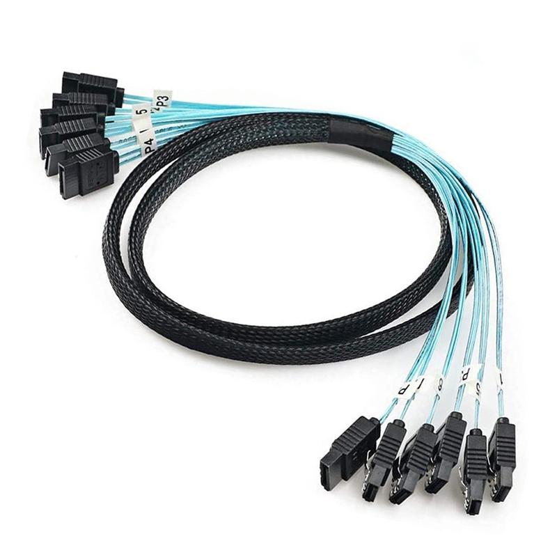 

6pcs Sata 3.0 7 Pin SSD Connect Cable Splitter Extend Wire Adapter Core Converter for Server PC Computer Cable Accessories 0.5m