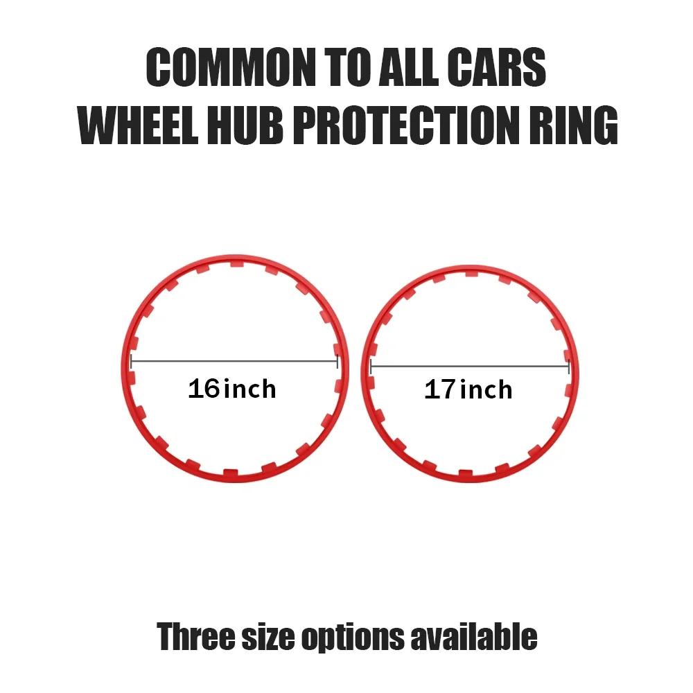 Sticker 2025 New Tesla 4Pcs 16/17inch Car Vehicle Wheel Rims Edge Protector Ring Strip Tire Guard Decoration Accessories Uni