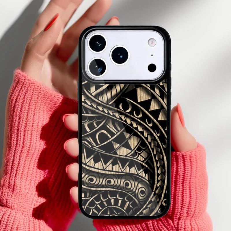 Maori Polynesian Samoan Tribal Phone Case for iPhone 17 16 15 14 13 Pro Max Back Cover for 12 11 Pro Coque