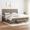 3136465 vidaXL Divan Bed with Mattress Taupe 200x200 Cm Fabric