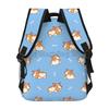 Cute Corgi Dogs Backpack for Boys Girls Lightweight Bookbag for Students School Laptop Backpacks Unisex Travel Camping Daypack