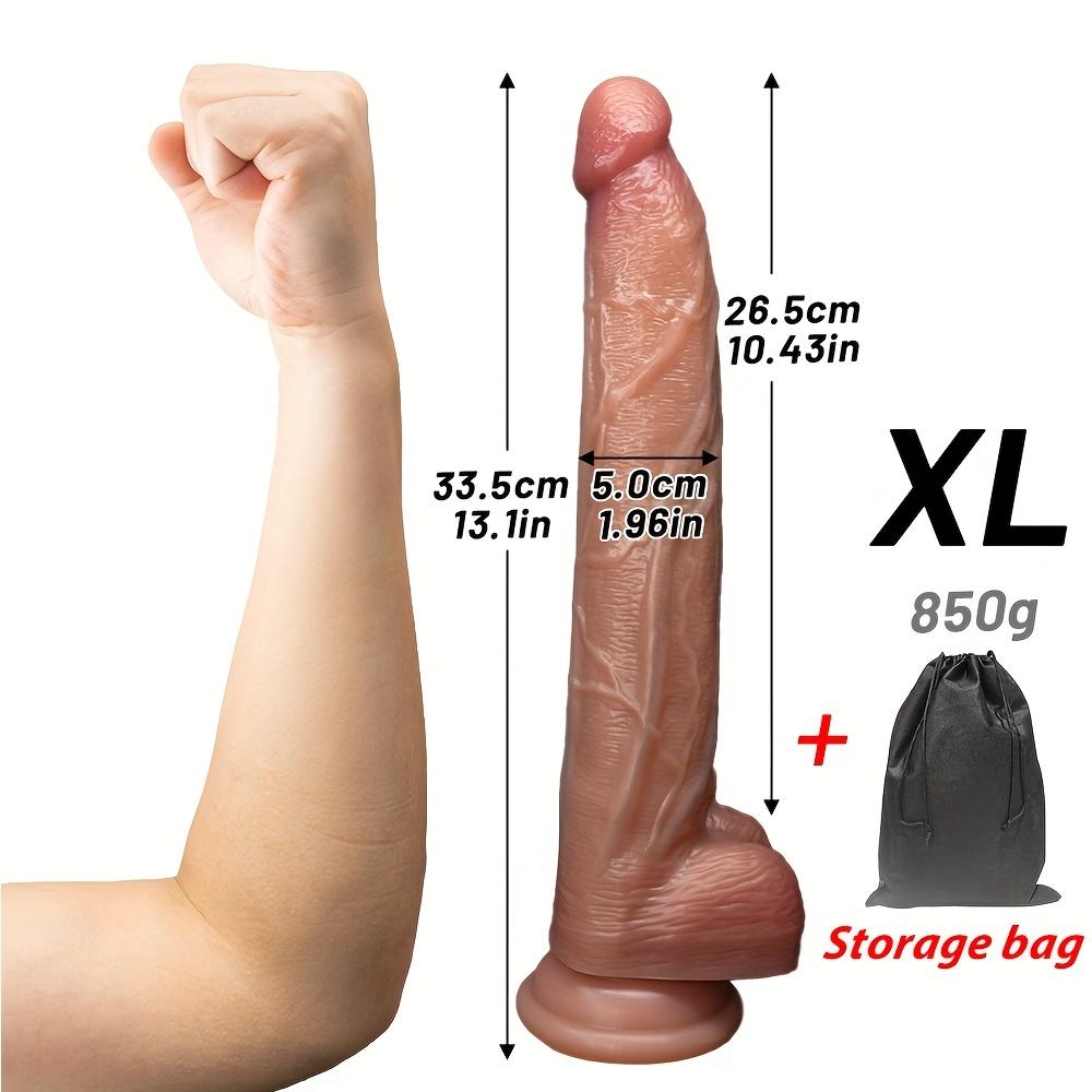 16.33-Inch Extra Long Realistic Dildo with 5 Size Options– Soft Flexible Silicone with Strong Suction Cup, Lifelike Texture for Women & Couples Adult