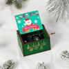 Wooden Hand-Cranked Christmas Music Box Ornament