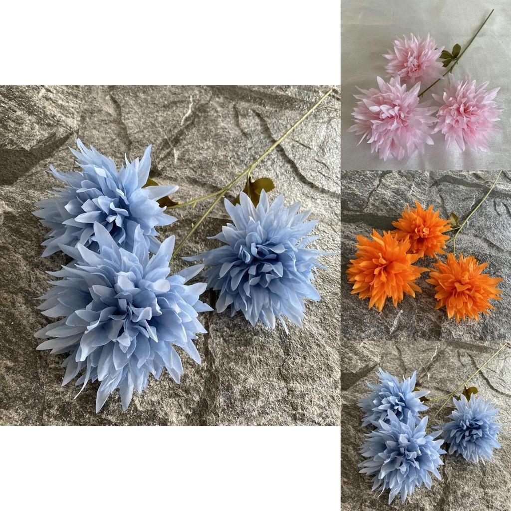 Silk Flame Chrysanthemum Ball For Wedding Decor Home Display And Photography