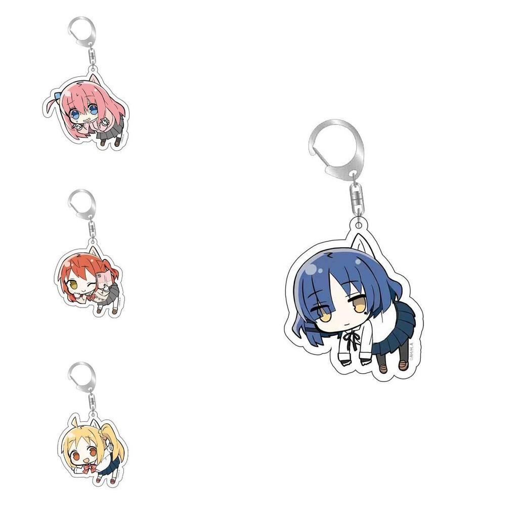 Unique Cartoon Character Printed Acrylic Keychain With Bag Pendant Accessories