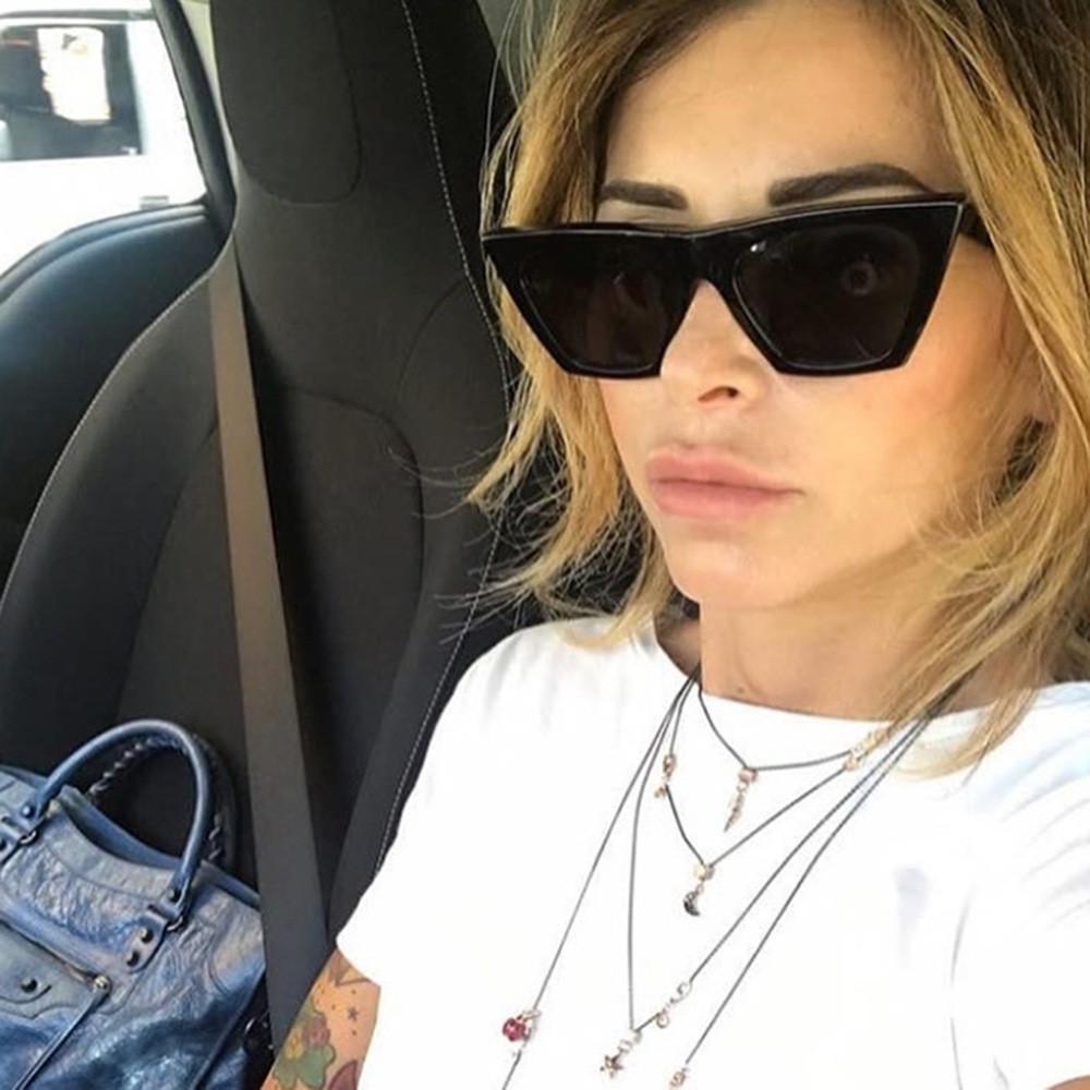 Mote kvinner Dame overdimensjonerte solbriller Vintage Retro Cat Eye solbriller