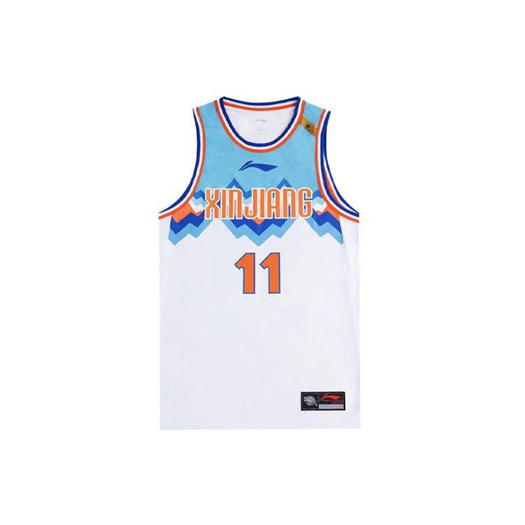 

Ли-Нин CBA Series SW Fan Edition, сезон 2021-2022 гг., команда Синьцзяна Ци Линь Но. 11 Мужские баскетбольные майки белого цвета AAYR741-1