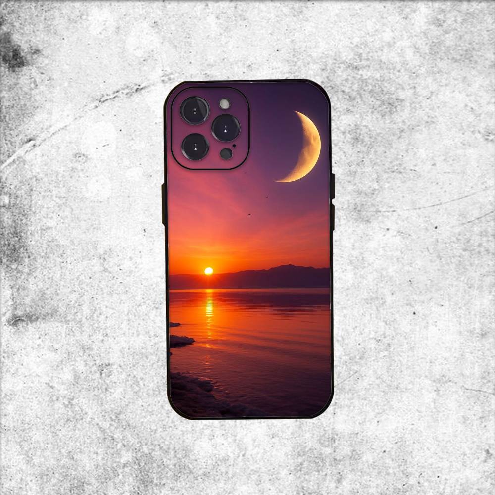 natural landscape Phone Case Silicone black Soft For IPhone 17,16,15,14,13,12,11,SE,Plus Pro Max