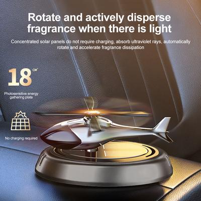 Solar-Auto-Lufterfrischer, Parfüm-Helikopter-Dekoration, Innendekoration, Solar-Auto, rotierender Aromatherapie-Parfüm-Diffusor