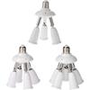 1pcs White Holder Socket Splitter Lamp Base E27 Splitter 3 Heads Adjustable E27 To E27 Base LED Bulb Adapter Converter Lamp