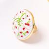 Exquisite Craftsmanship Drip Oil Rings Colorful Design Heart Shaped Rings  Banquet Occasion