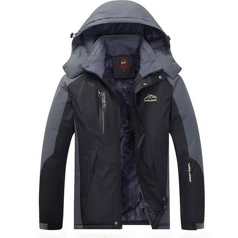 Outdoor Sports Jacket Men's Plus Velvet Thick Warm Loose Autumn and Winter Outfit Ski Outfit Soft Shell Plus Velvet Trousers Cover