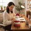 Patchwork Fabric DIY Christmas Patchwork Kit Handmade Cozy Christmas Sewing Craft Kits Soft Cloth Figure Craft Sofa