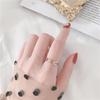 Gold-Plated Titanium Steel Hollow Ring for Women - Korean Style Fashion Statement